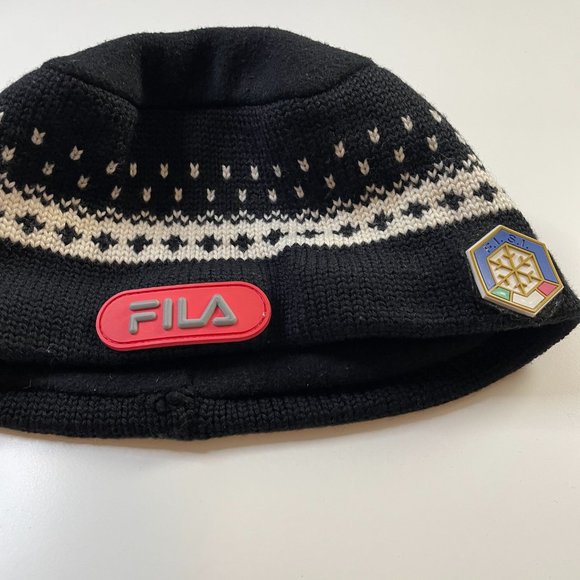 Vintage FILA Rare FISI Logo Knit Wool Winter Bucket Hat Cap Emblem One Size main image 10